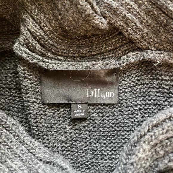 FATE BY LED OFF THE SHOULDER BRAIDED SWEATER - Picture 2 of 2